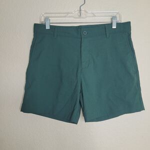 Outlier Shorts Mens Size 32 Green Nylon Performance Chino Stretch Pockets